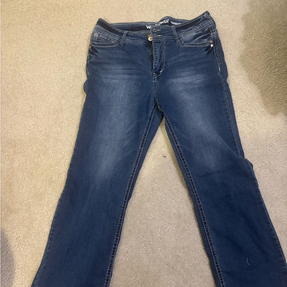 Wallflower Women's Dark Blue Straight Leg Jeans
